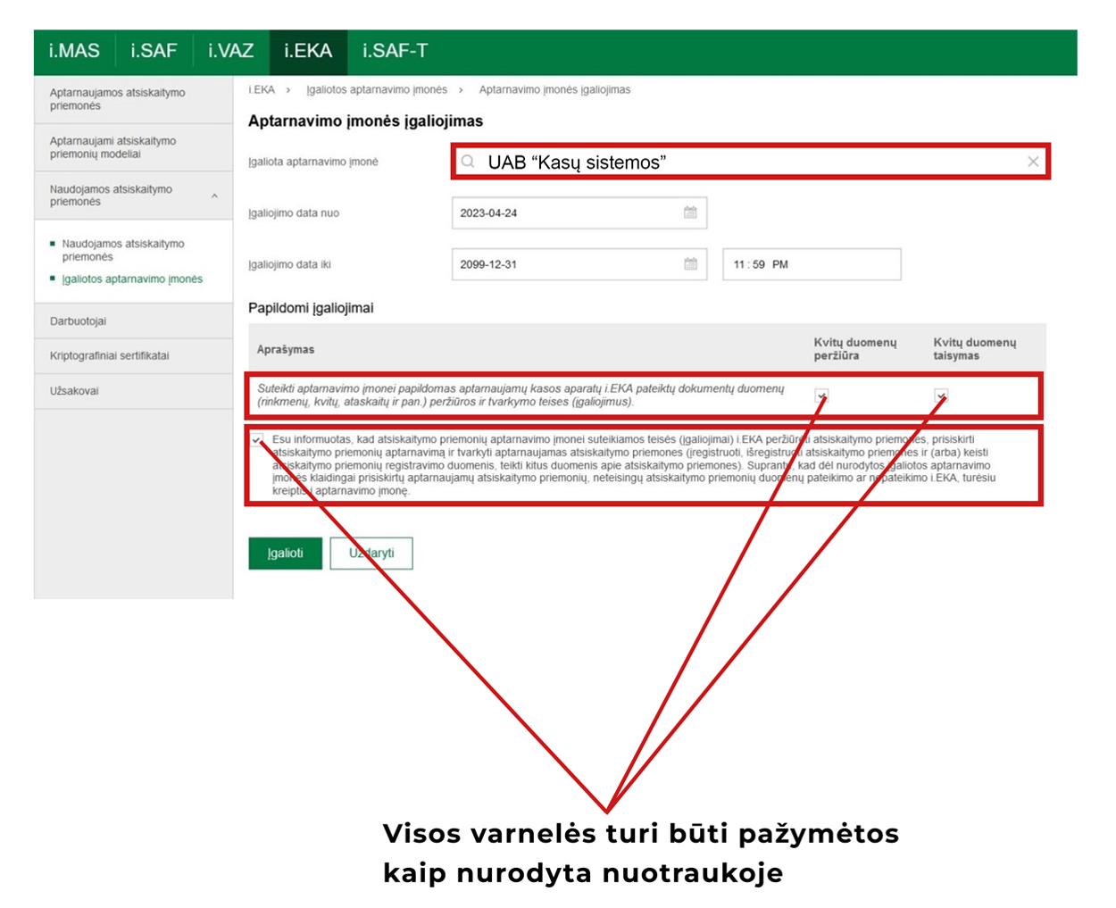 iEKA instr. Kasų Sistemos iEKA instr. Kasų Sistemos